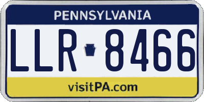 PA license plate LLR8466