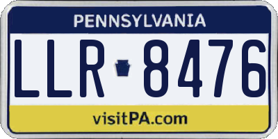 PA license plate LLR8476