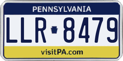 PA license plate LLR8479
