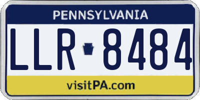 PA license plate LLR8484