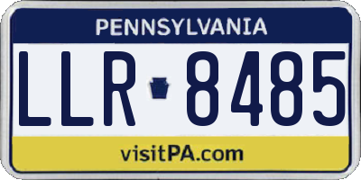 PA license plate LLR8485
