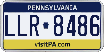PA license plate LLR8486