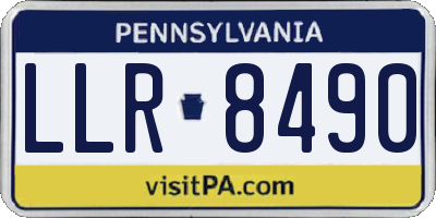 PA license plate LLR8490