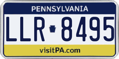 PA license plate LLR8495
