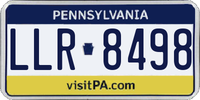 PA license plate LLR8498