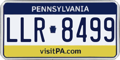 PA license plate LLR8499