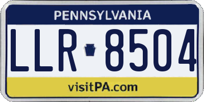 PA license plate LLR8504