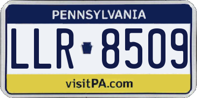 PA license plate LLR8509