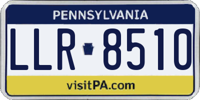 PA license plate LLR8510