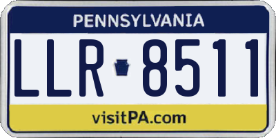 PA license plate LLR8511