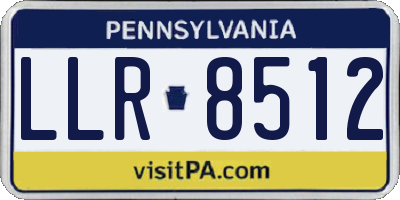 PA license plate LLR8512