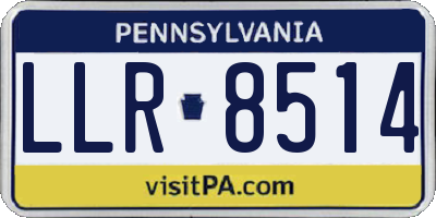 PA license plate LLR8514