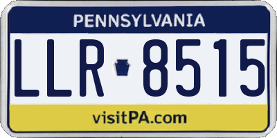 PA license plate LLR8515
