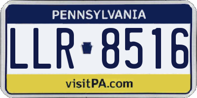 PA license plate LLR8516