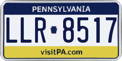 PA license plate LLR8517