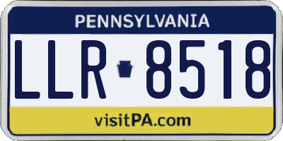 PA license plate LLR8518