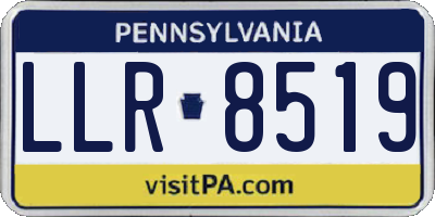 PA license plate LLR8519