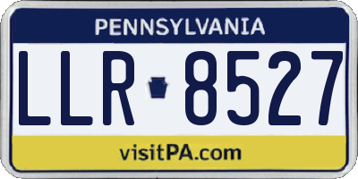 PA license plate LLR8527