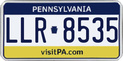 PA license plate LLR8535