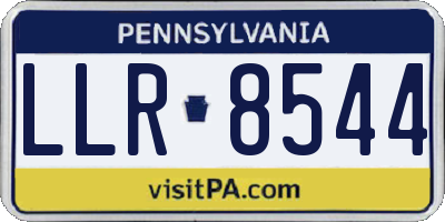 PA license plate LLR8544