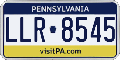 PA license plate LLR8545