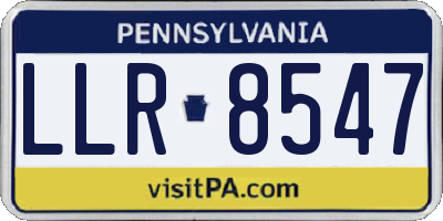 PA license plate LLR8547