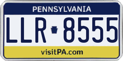 PA license plate LLR8555
