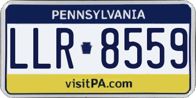 PA license plate LLR8559