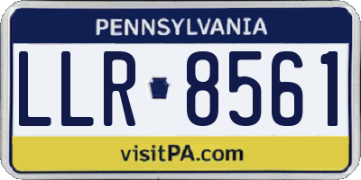 PA license plate LLR8561