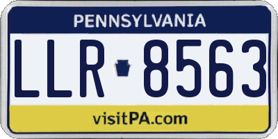 PA license plate LLR8563