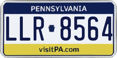 PA license plate LLR8564