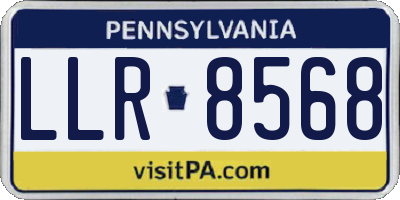 PA license plate LLR8568