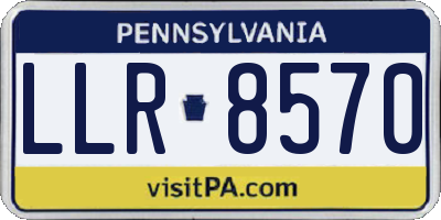 PA license plate LLR8570