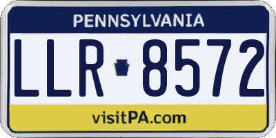 PA license plate LLR8572