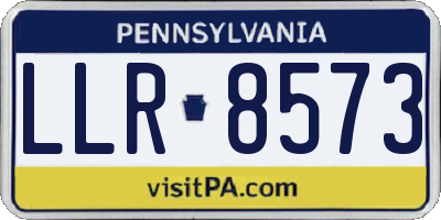 PA license plate LLR8573