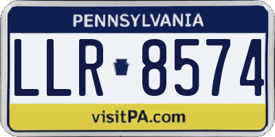 PA license plate LLR8574