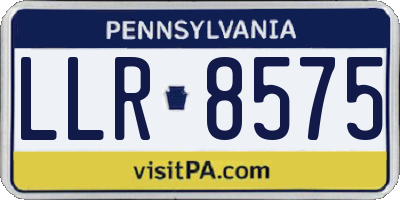 PA license plate LLR8575