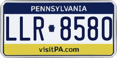 PA license plate LLR8580