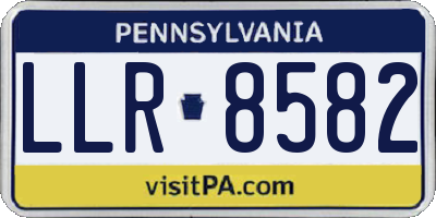 PA license plate LLR8582