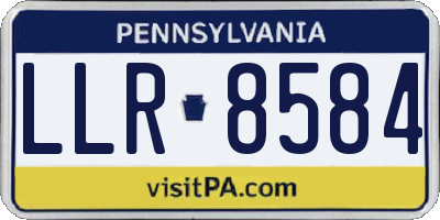 PA license plate LLR8584