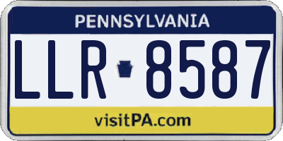 PA license plate LLR8587