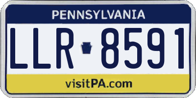 PA license plate LLR8591