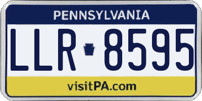 PA license plate LLR8595
