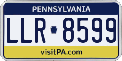 PA license plate LLR8599