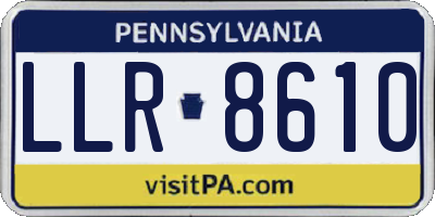 PA license plate LLR8610
