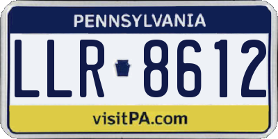 PA license plate LLR8612
