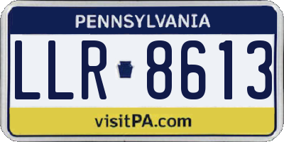 PA license plate LLR8613