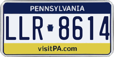 PA license plate LLR8614