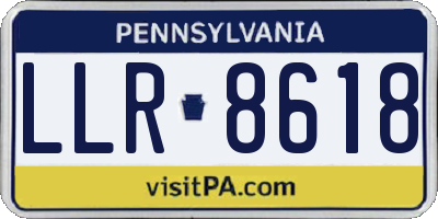 PA license plate LLR8618