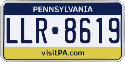 PA license plate LLR8619